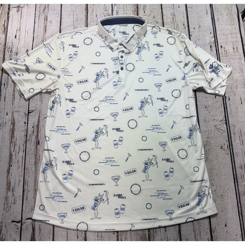 Swannies Men's Roman Icon Print Golf Polo‎ Vegas Rhodes Ranch Coyote Caddies 2XL